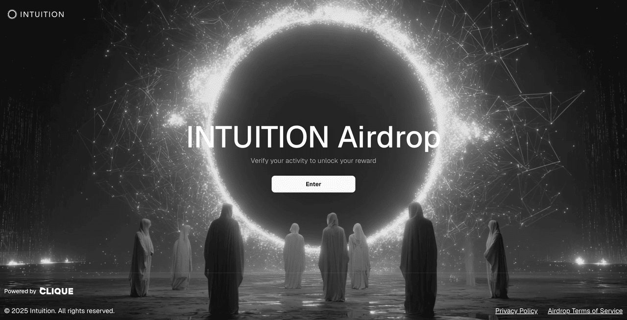 步骤 3：访问 $TRUST 空投页面