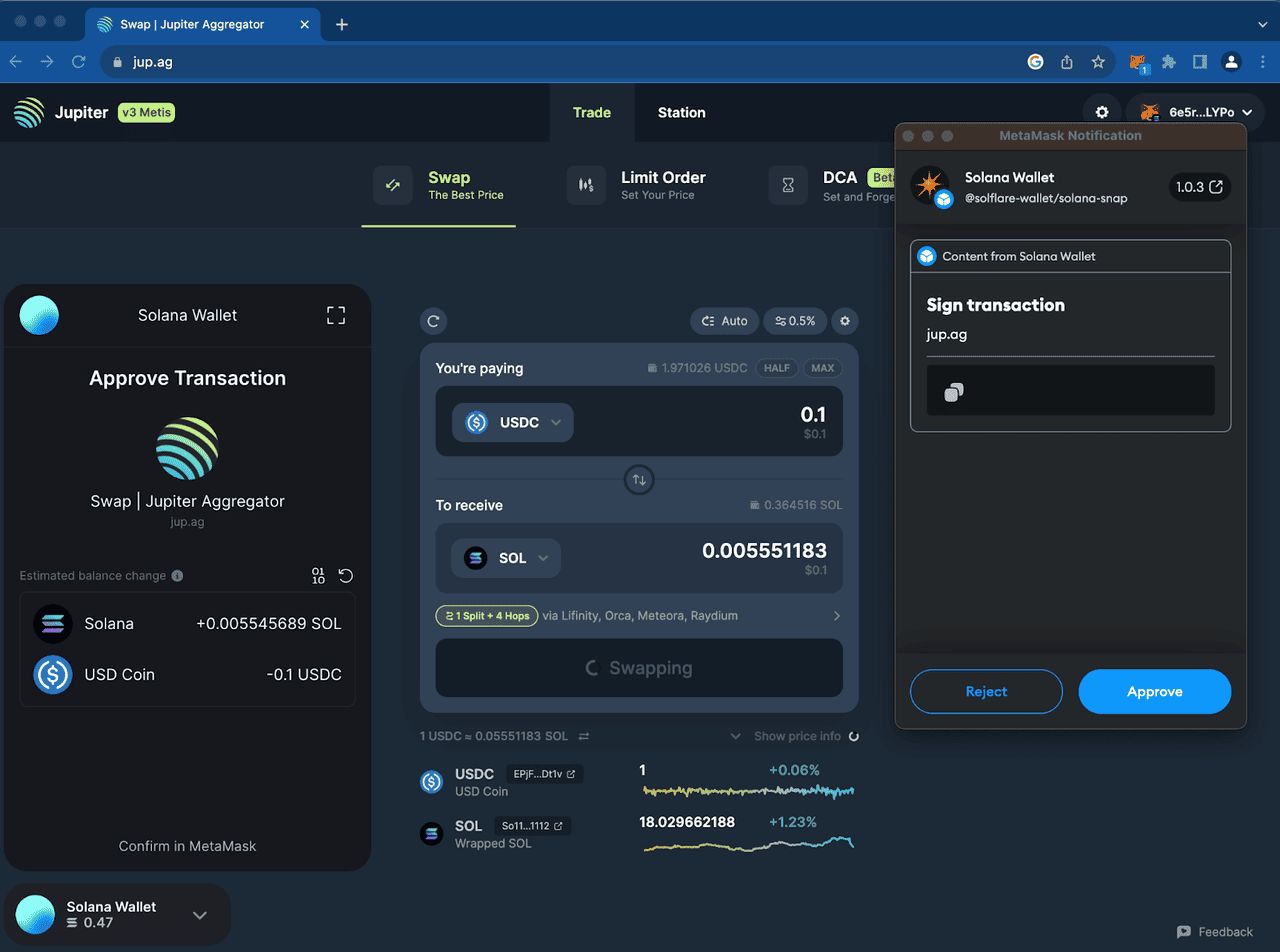如何使用 MetaMask 与 Solana dApp 交互_图3
